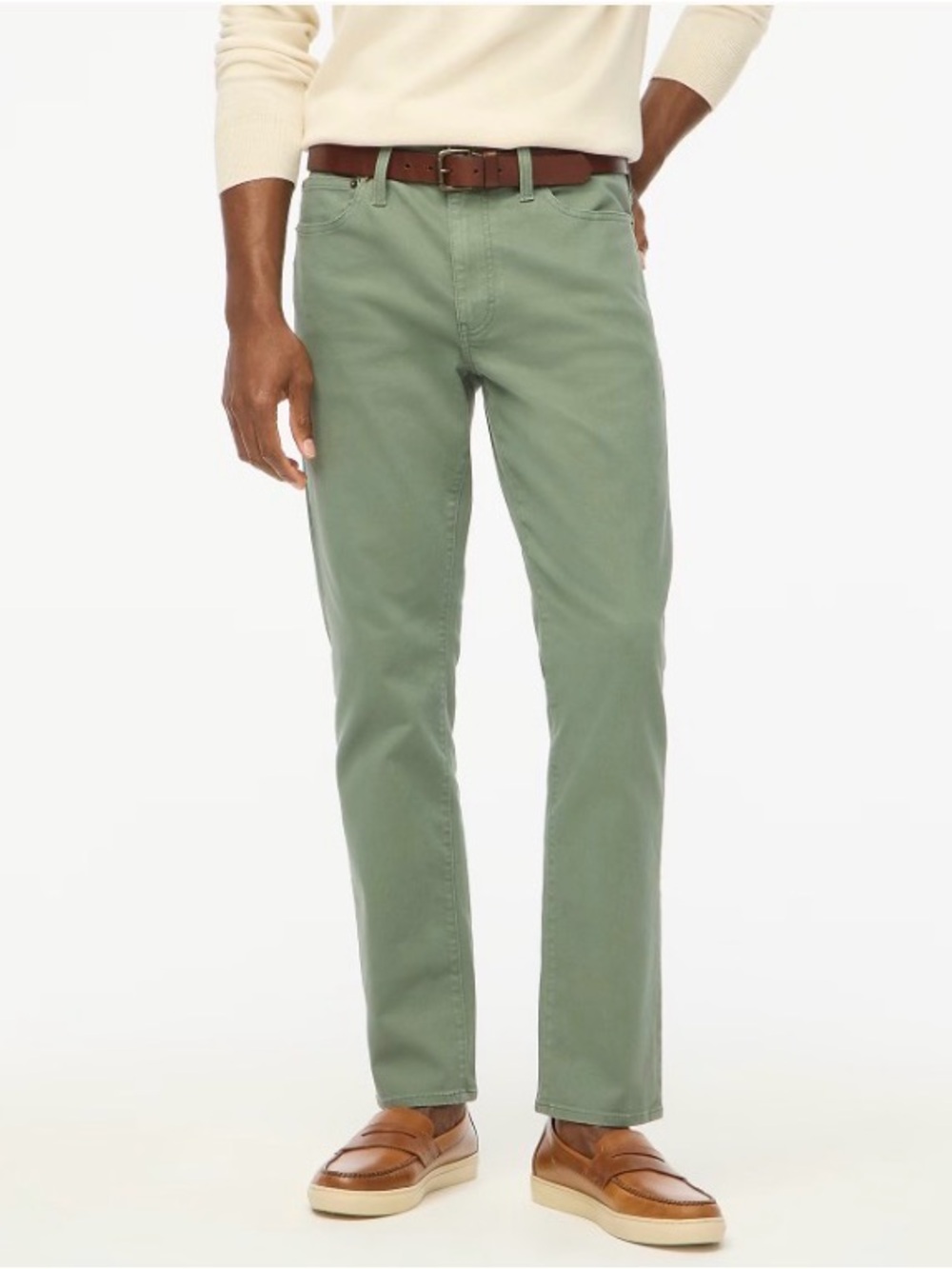 J. Crew Like-New Straight-fit Garment-Dyed Jeans Pants Laurel Sage Green 30X32